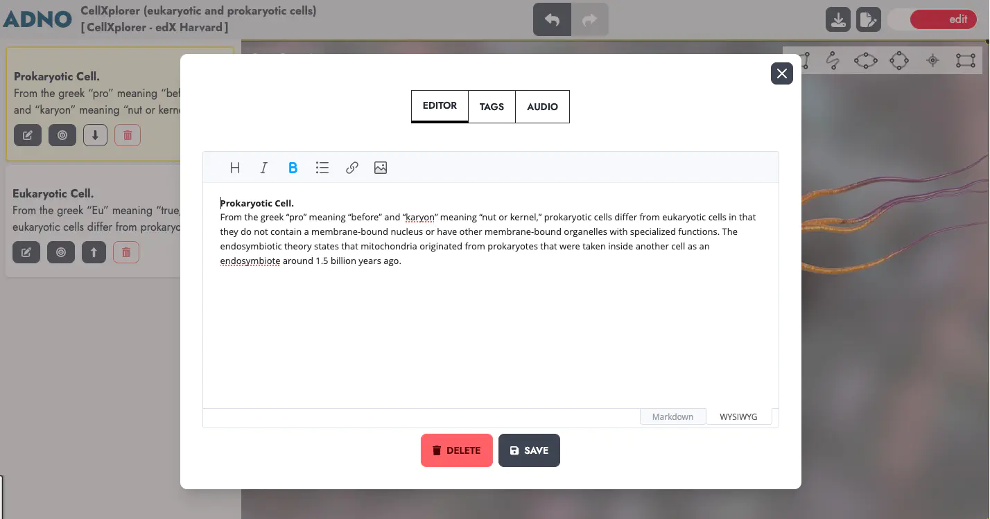 annotation editor
