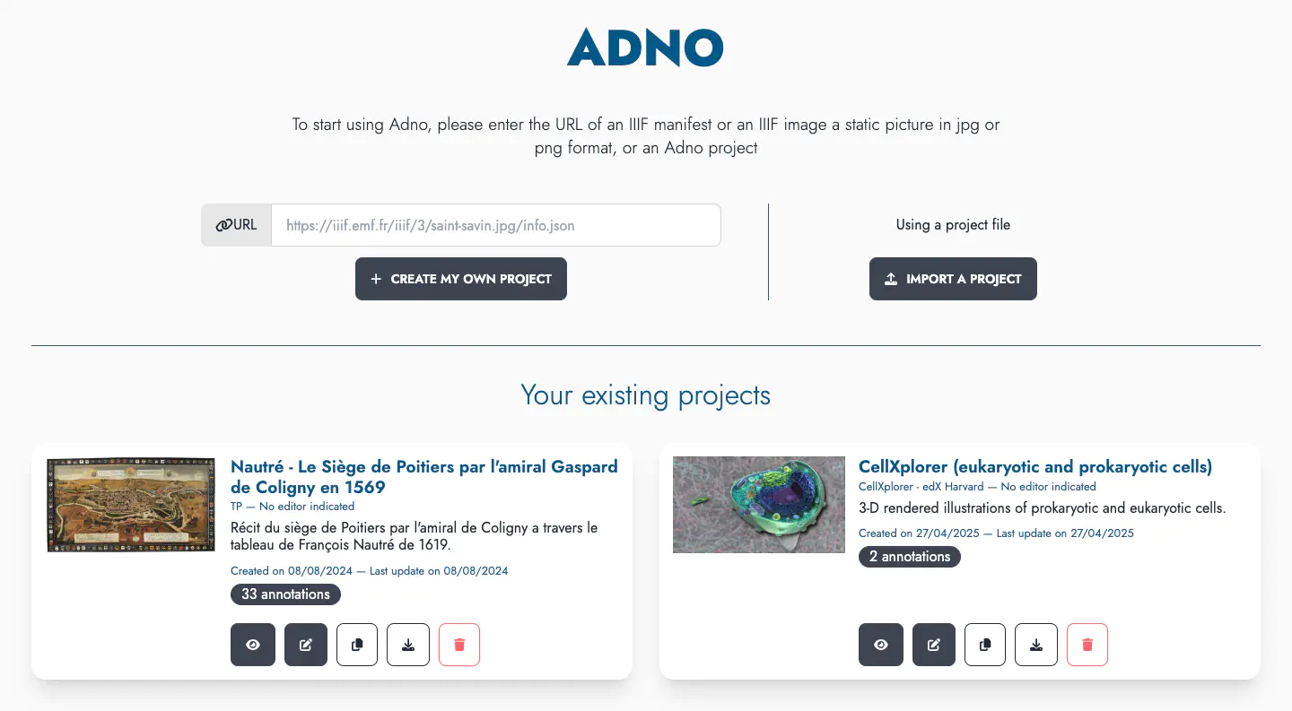 home page