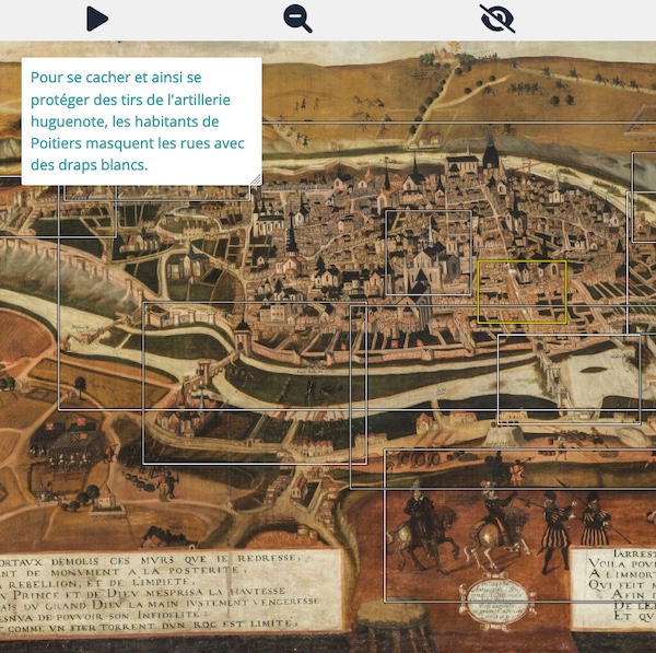 Sample of annotations on the Siege of Poitiers by Coligny